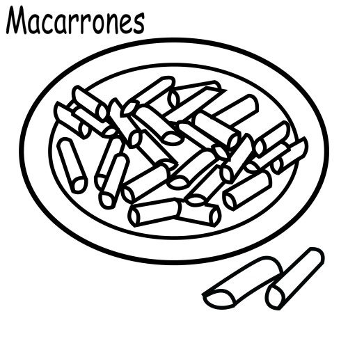 Coloring pages macaroni and cheese free coloring pages