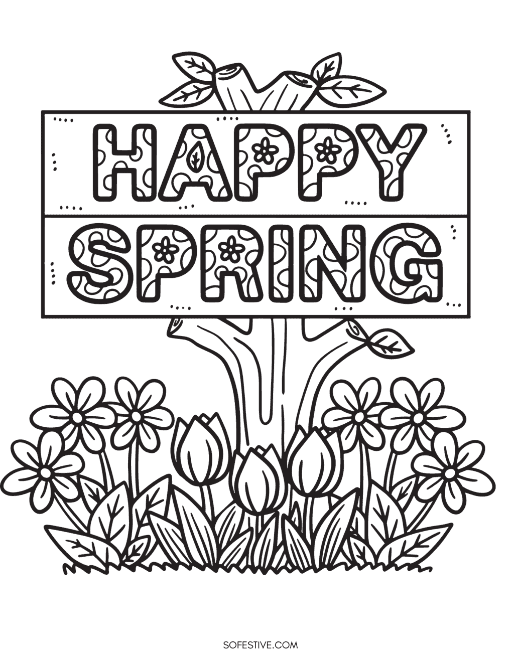 Free spring coloring pages updated