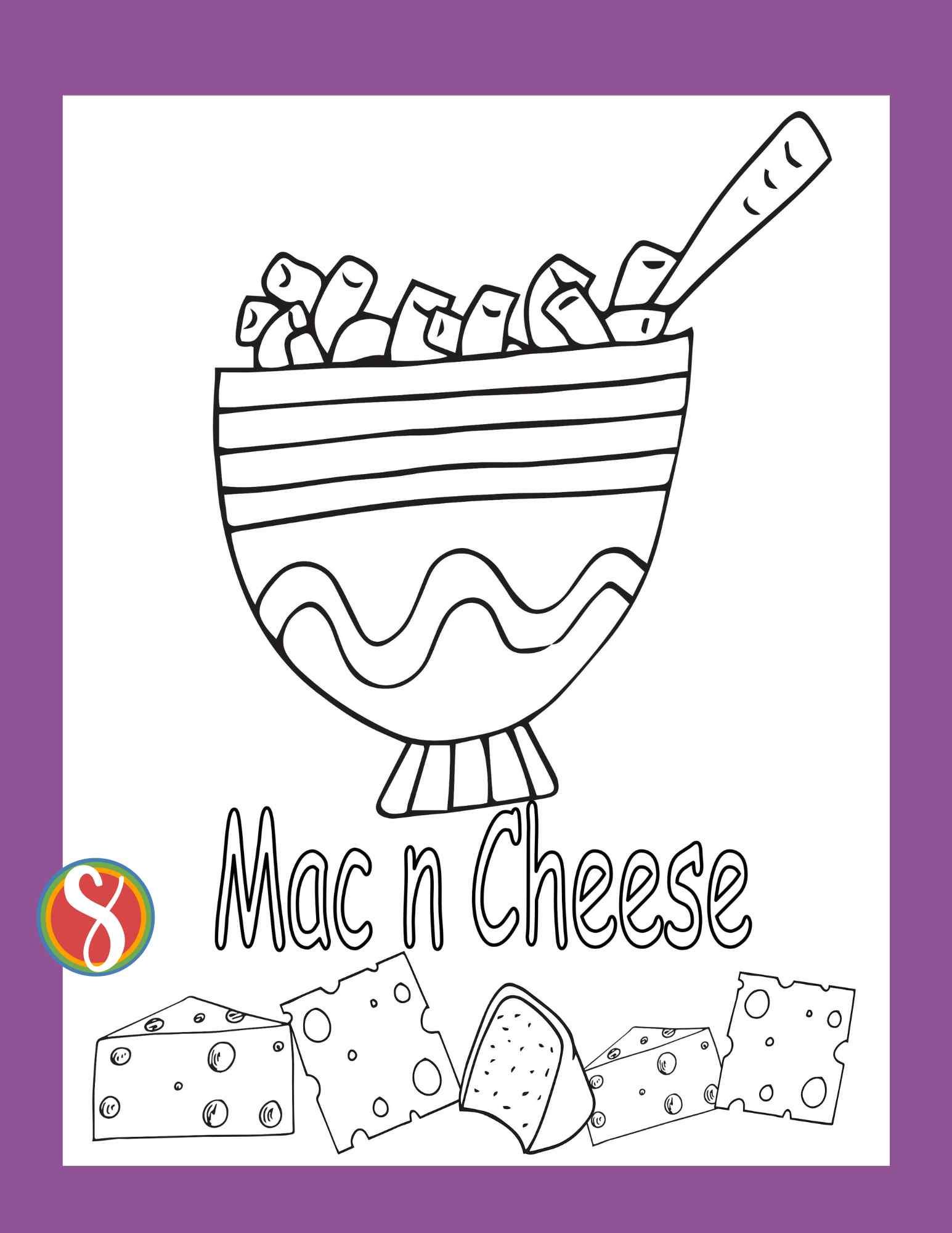 Free cheese coloring pages â stevie doodles