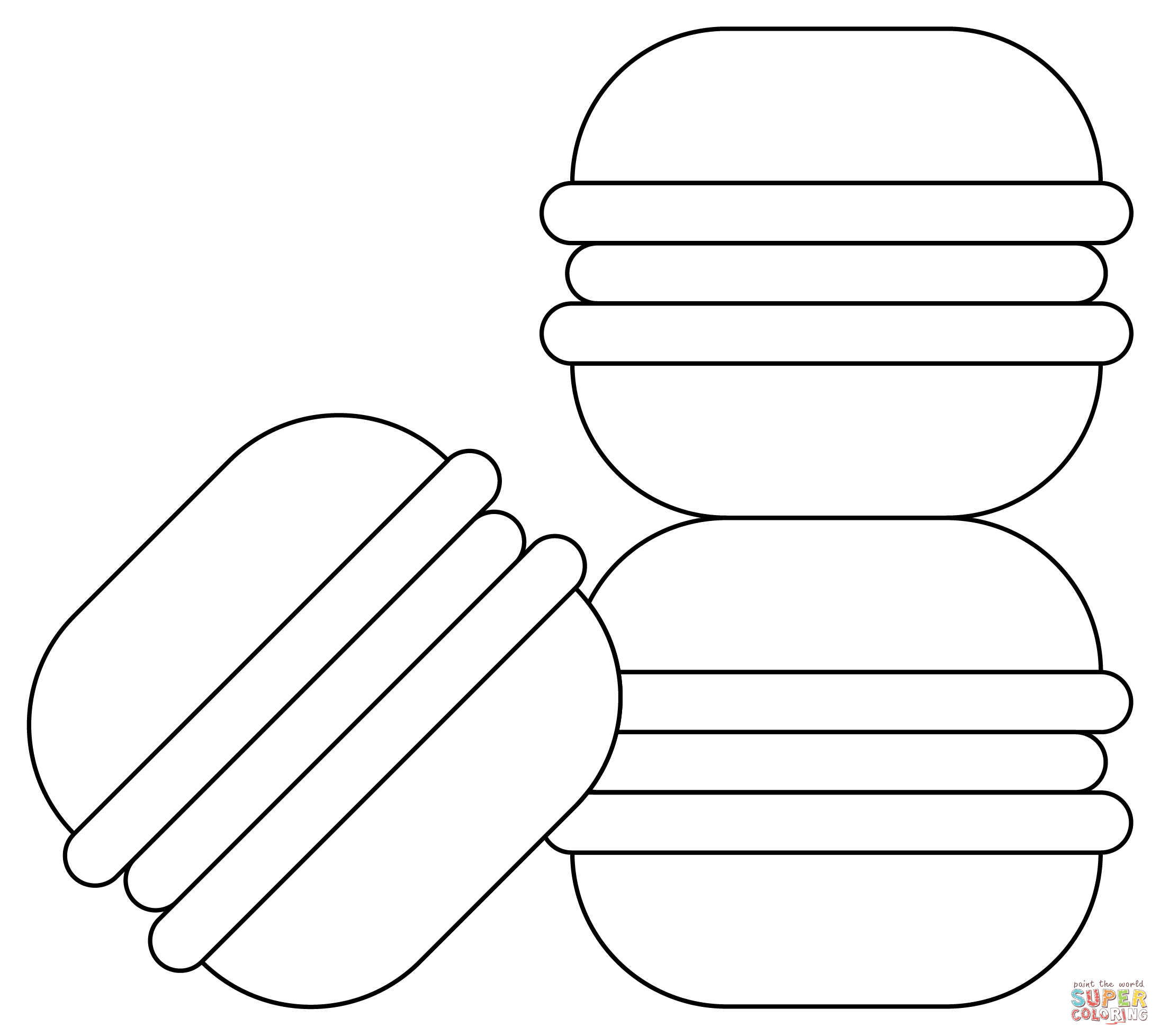 Macaron coloring page free printable coloring pages