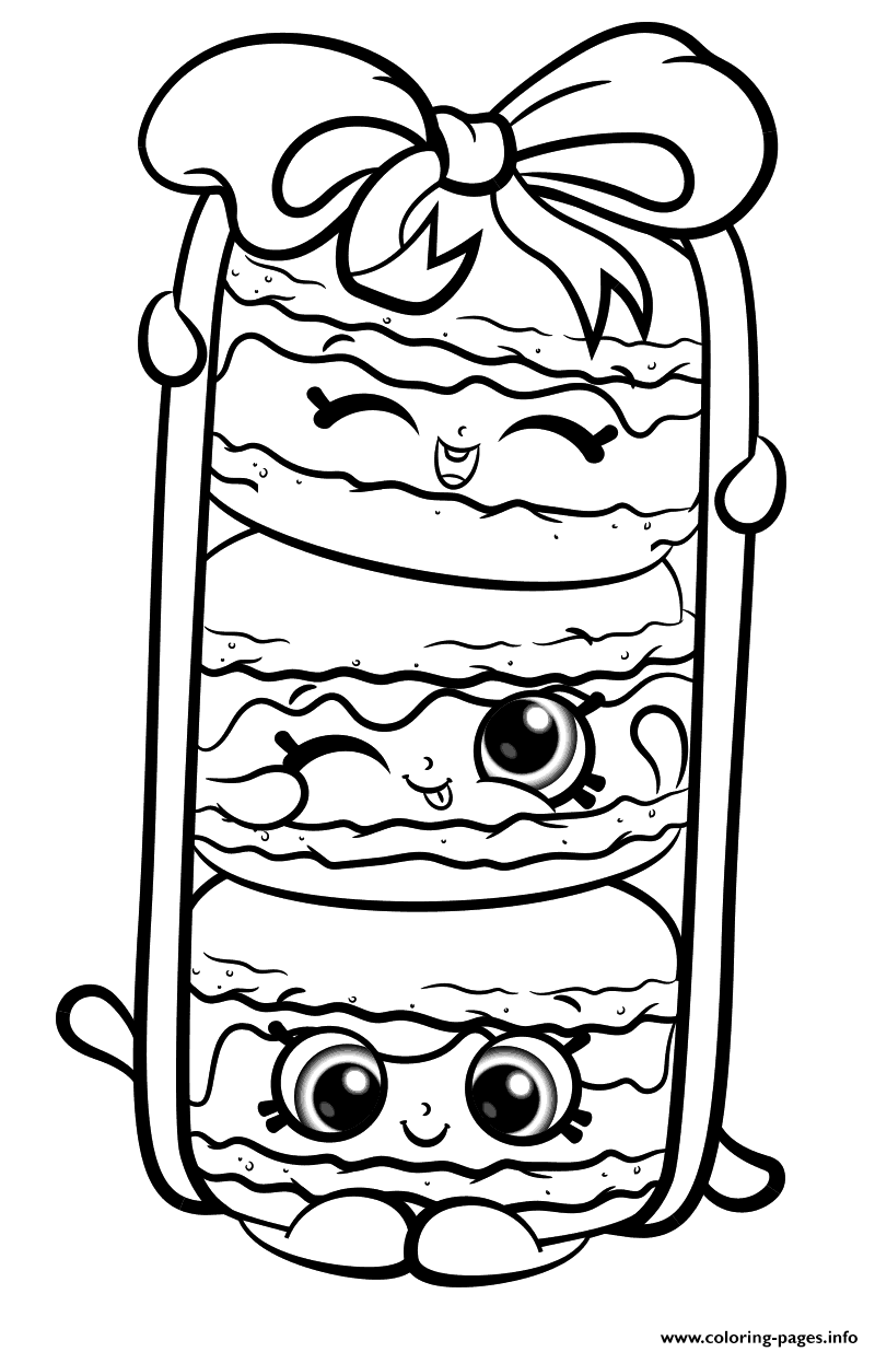 Print stack le macarons from shopkins season coloring pages shopkins colouring pages shopkin coloring pages cute coloring pages