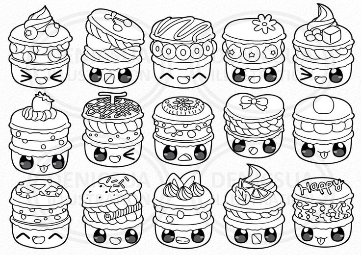 Sweet macaron clipart sweet food vector french macaron cute macaron cute pastry digital download png line clip art nursery printable