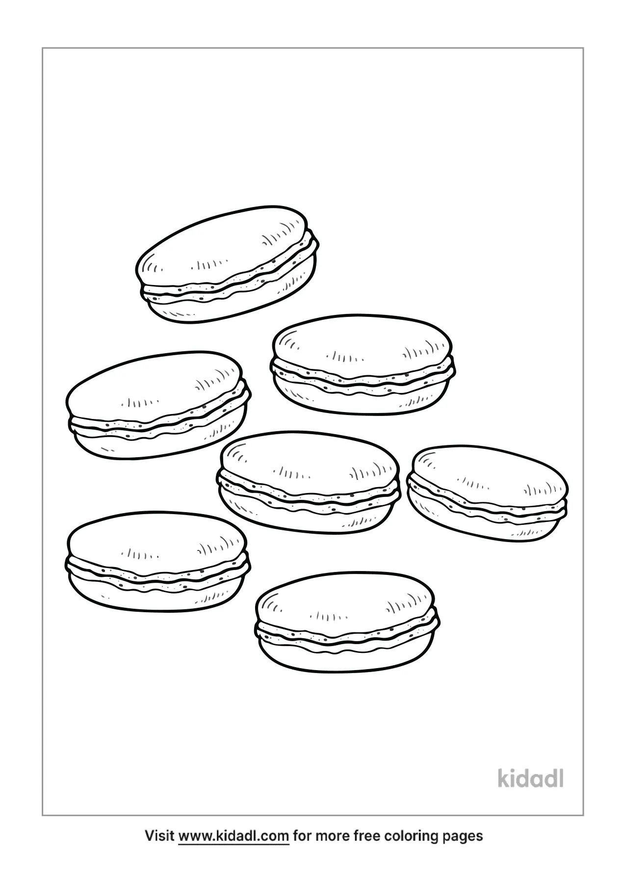 Free macaron coloring page coloring page printables