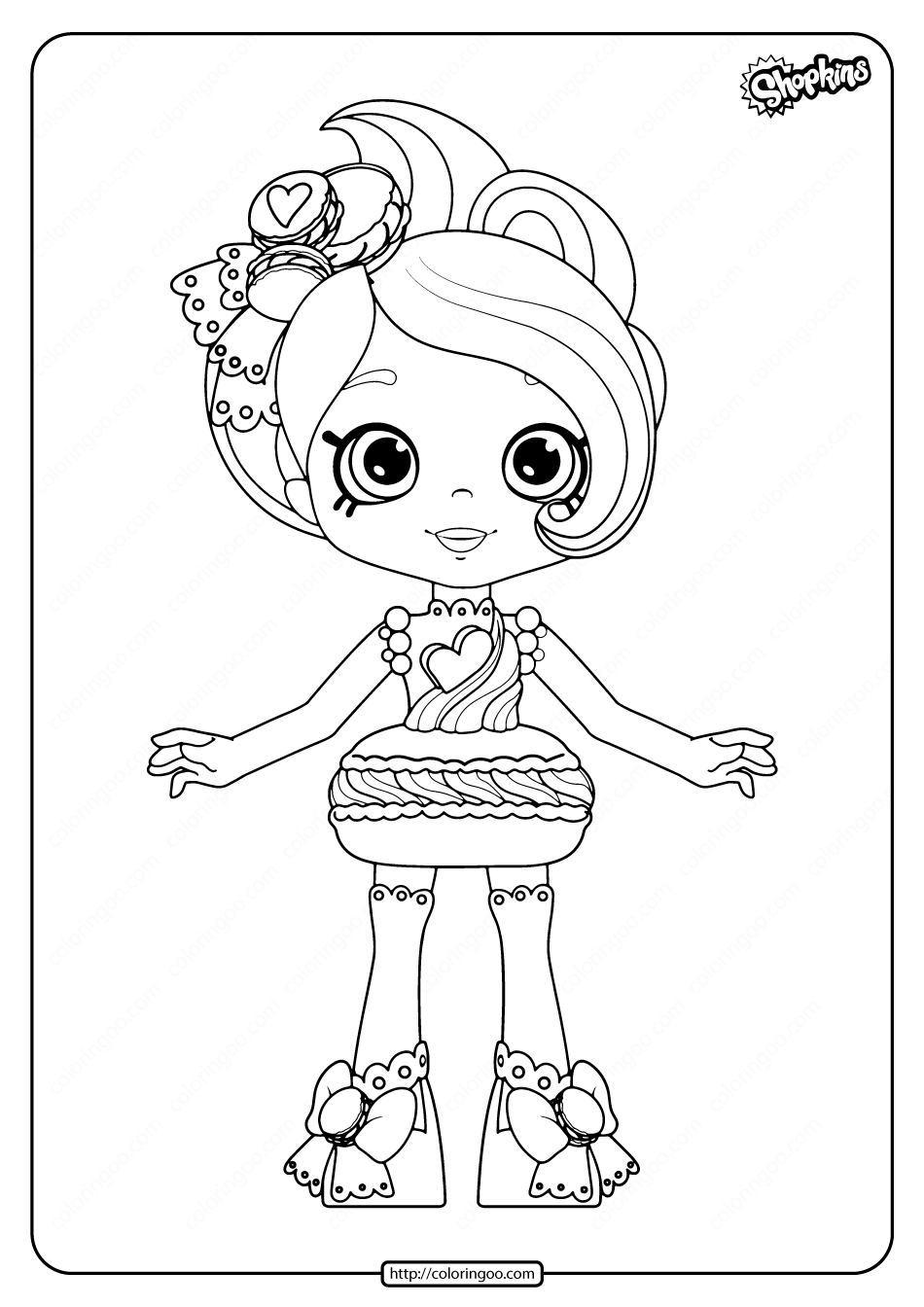 Printable shopkins macy macaron coloring pages