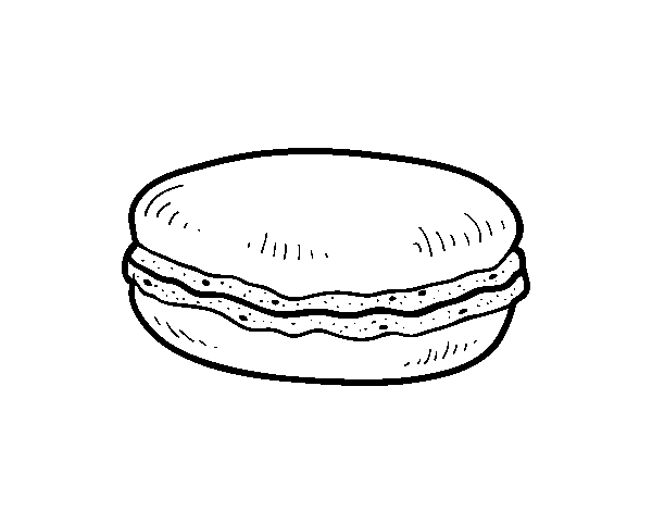 Macaron coloring page