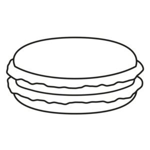 Macaron coloring page printable for free download