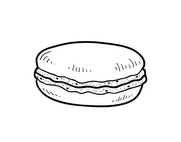 Macaron coloring page