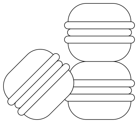 Macaron coloring page free printable coloring pages