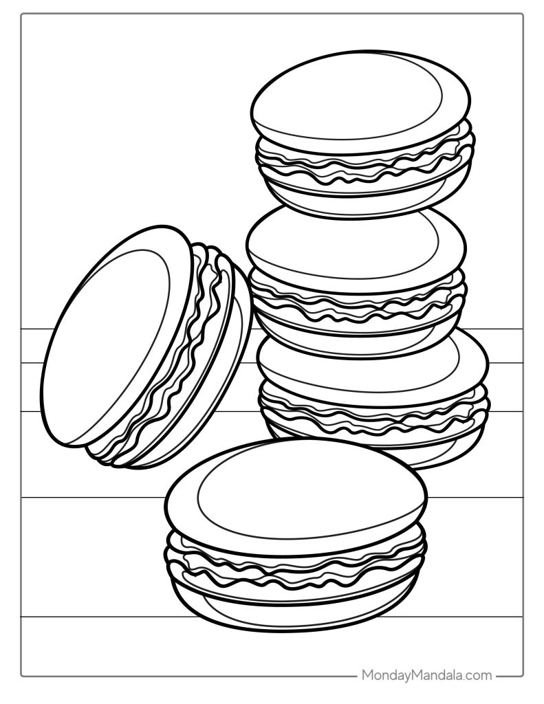 Food coloring pages free pdf printables