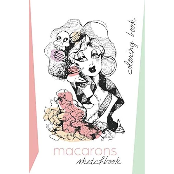 Macarons sketchbook coloring book