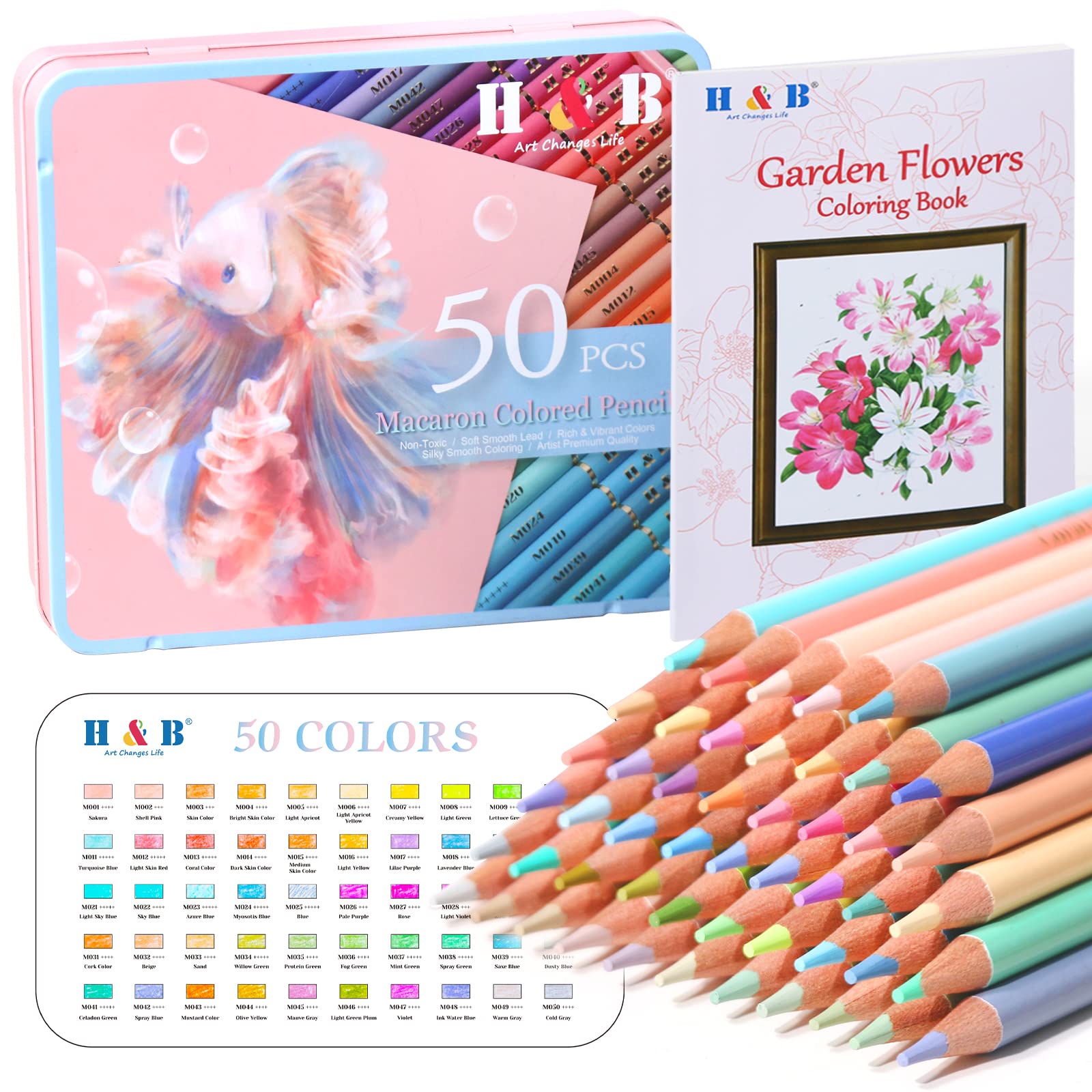 H b macaron pink soft core colored pencils adult coloring book sketching art supply gift for artists adult children beginners coloring painting arts crafts sewing