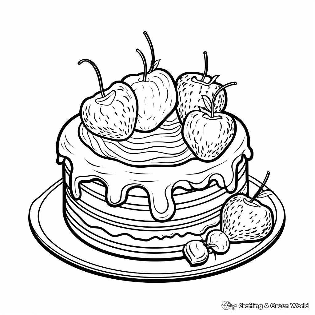 Dessert coloring pages