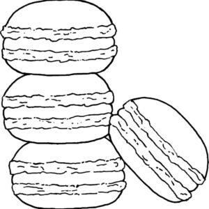 Macaron coloring page printable for free download