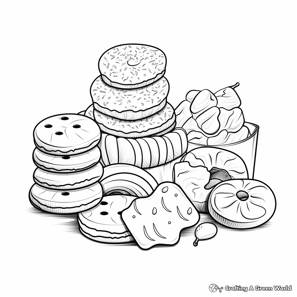 Dessert coloring pages