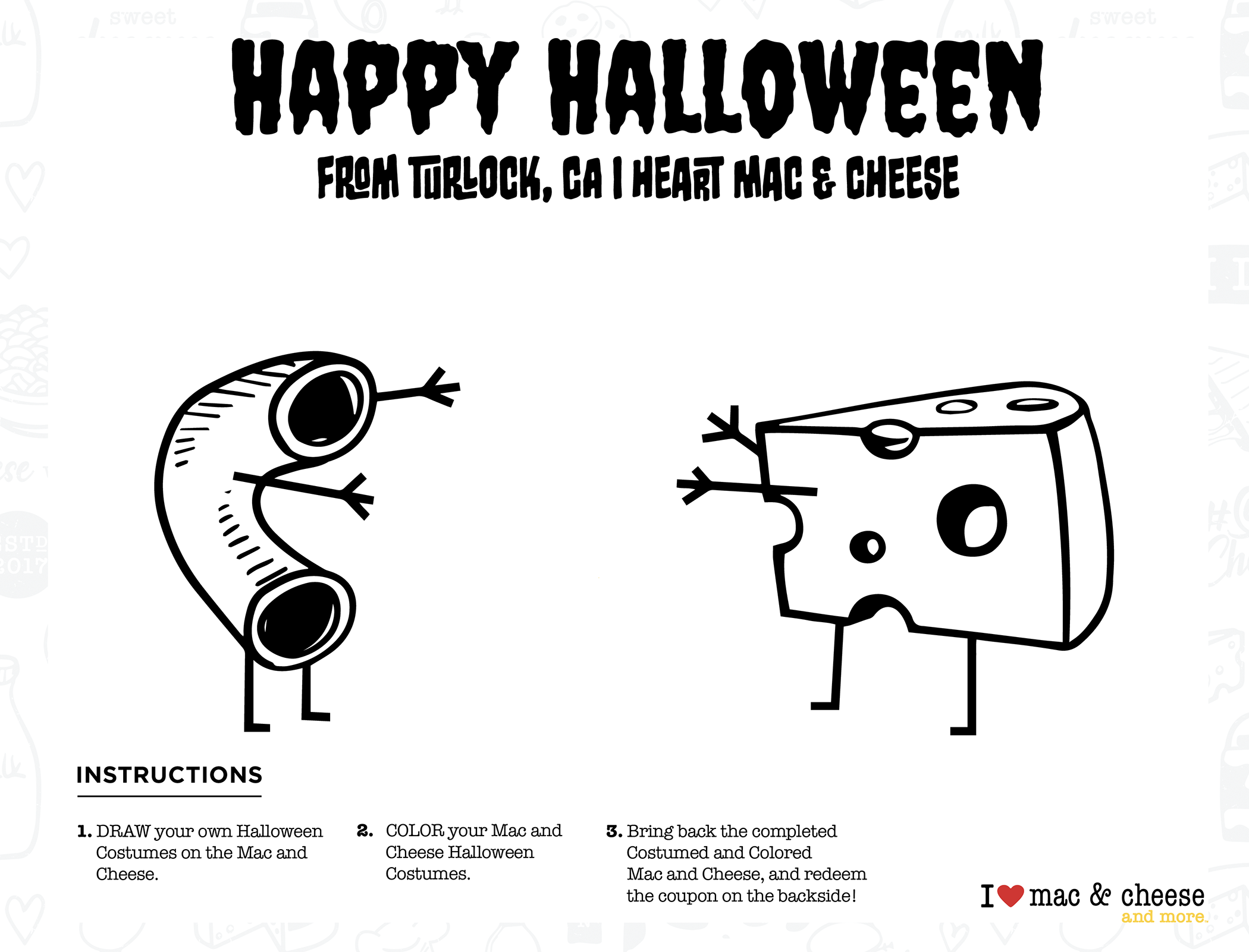 Halloween flyer with coloring page â iheart mac portal