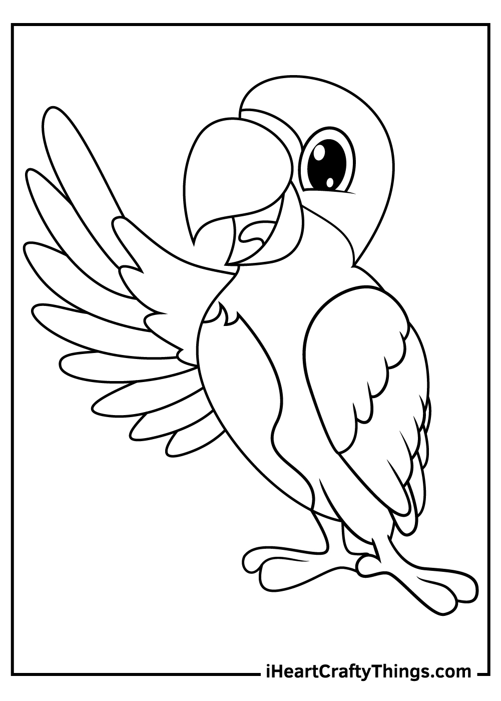 Parrots coloring pages free printables