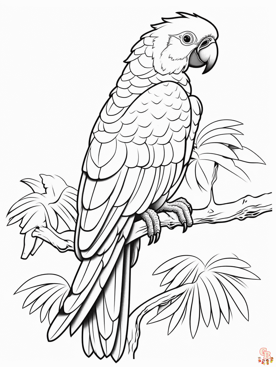 The best parrot coloring pages