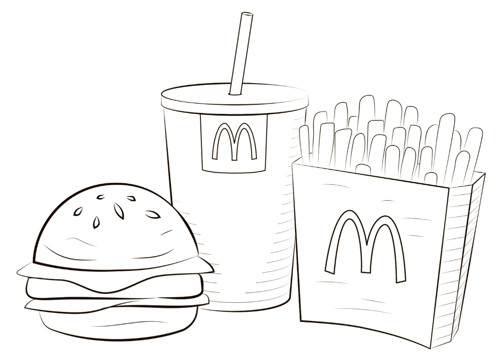 Mcdonalds coloring pages free download educative printable food coloring pages coloring pages super coloring pages