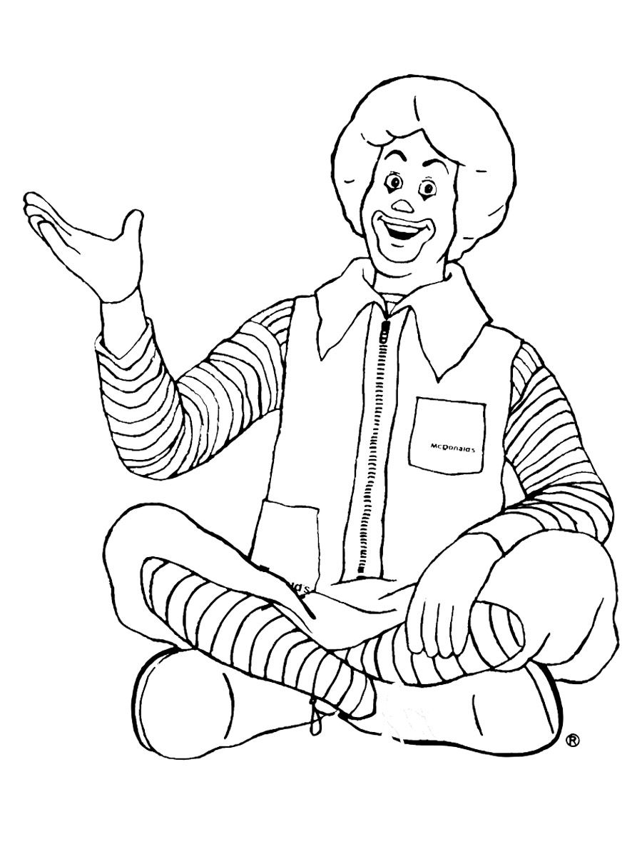 Ronald mcdonald coloring pages coloring pages coloring book art coloring book pages