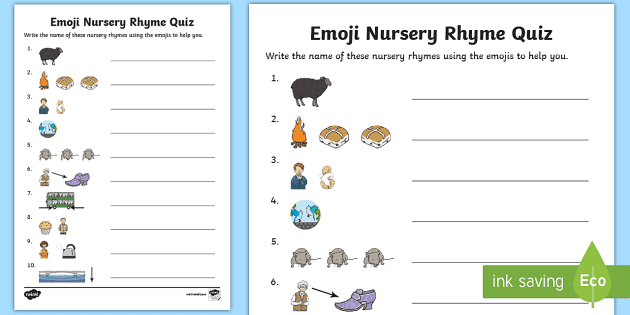 Ð nursery rhyme emoji game
