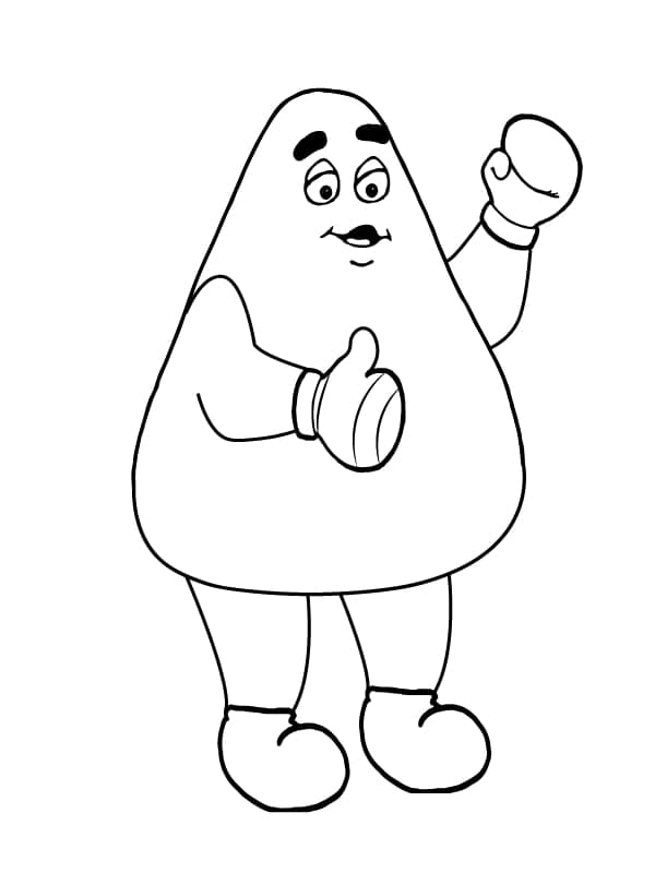 Grimace and mc donald characters coloring page