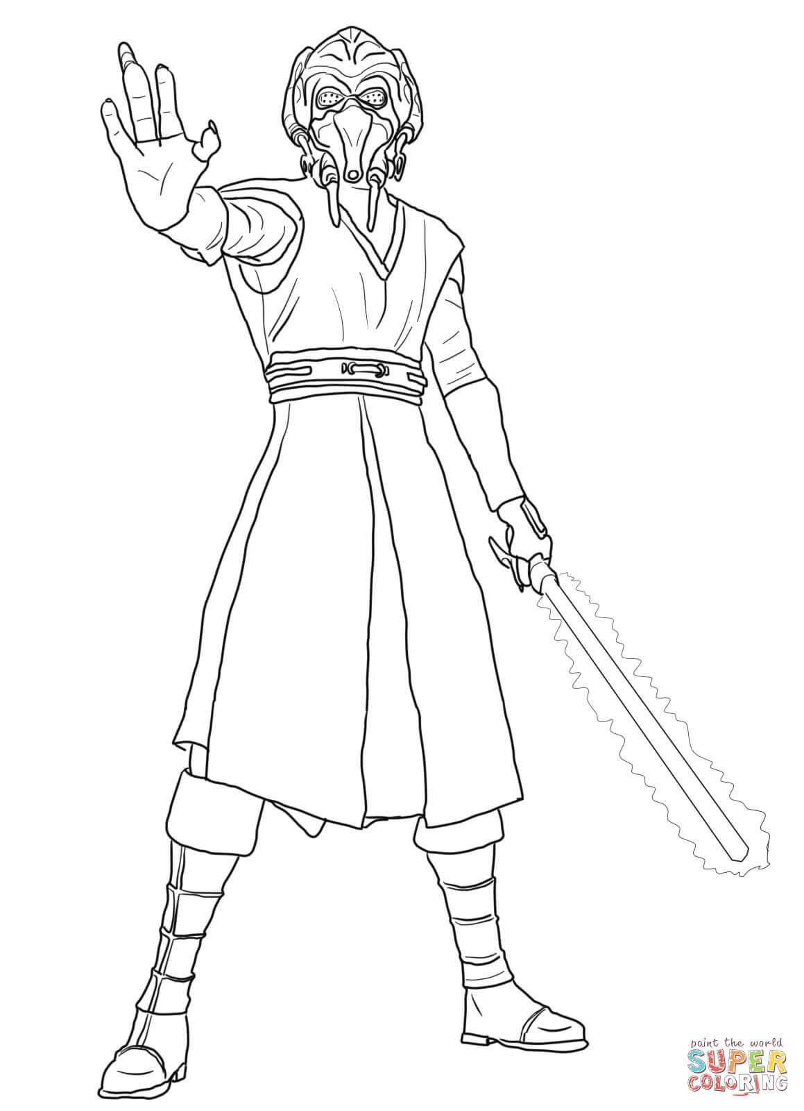 Plo koon coloring page free printable coloring pages