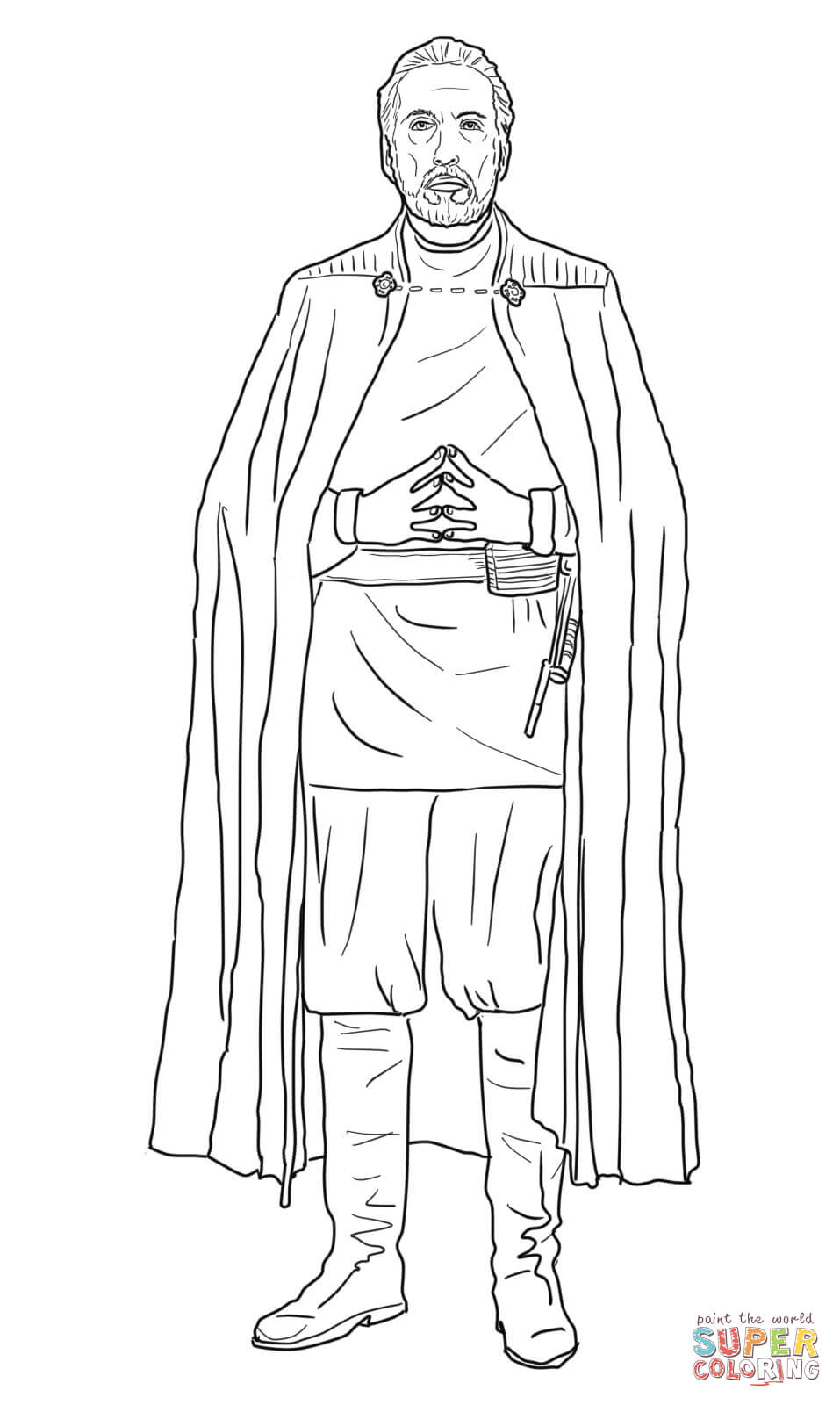 Count dooku coloring page free printable coloring pages