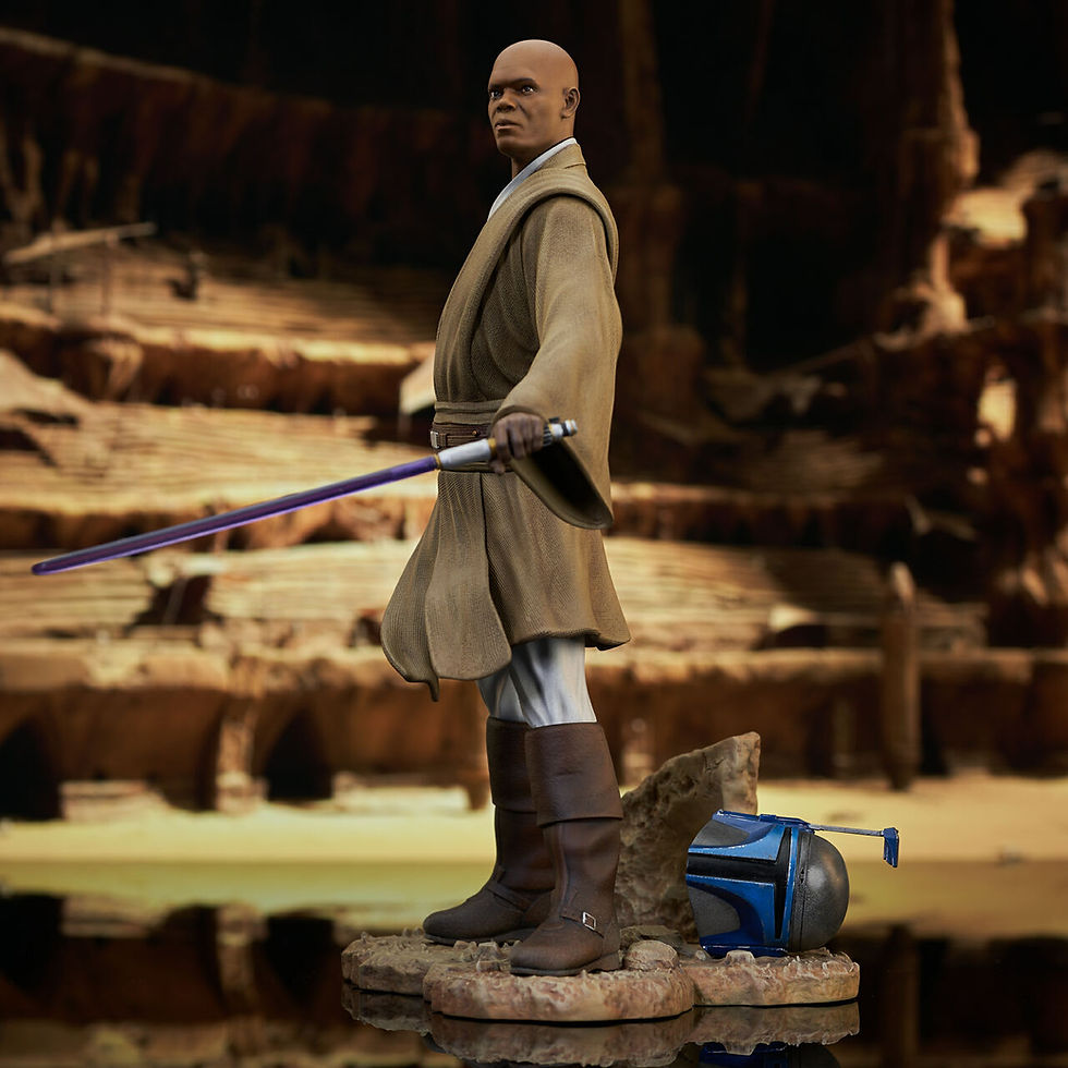 Gentle giant star wars attack of the clones mace windu premier llection statue the gentle giant