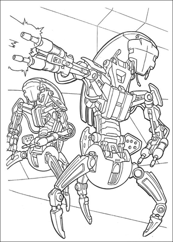 Droideka coloring page free printable coloring pages