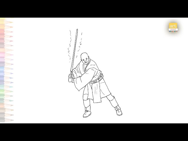 Mace windu drawing video star wars character outline sketches how to draw mace windu step by step