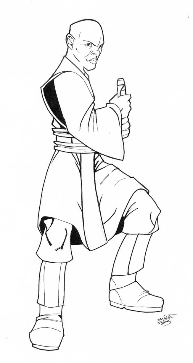 Mace windu inks by thenota on