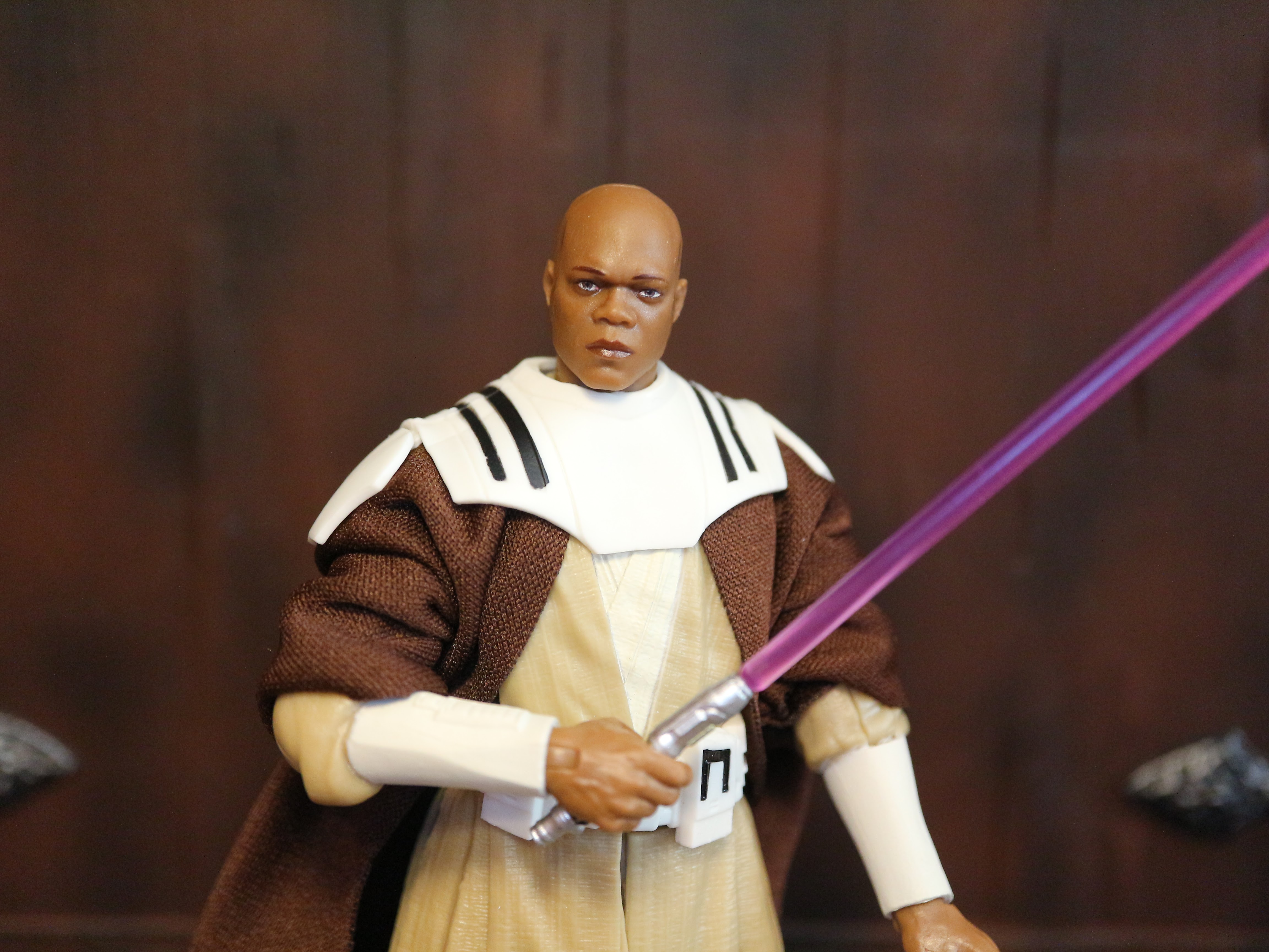 Action figure barbecue wrapping up mace windu clone wars from star wars the black series phase iv by hasbro