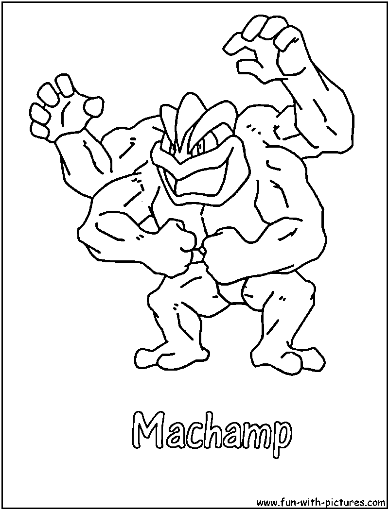 Machamp coloring page