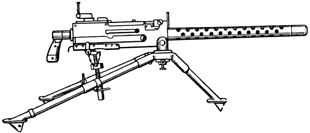 Browning machine gun clipart