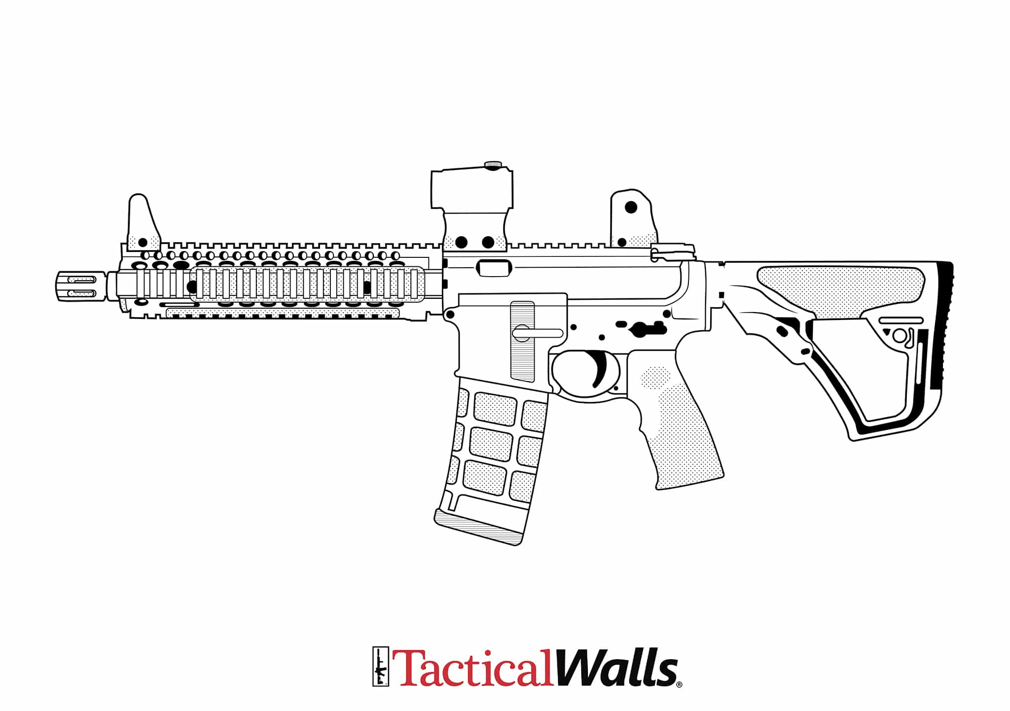 Firearm coloring pages