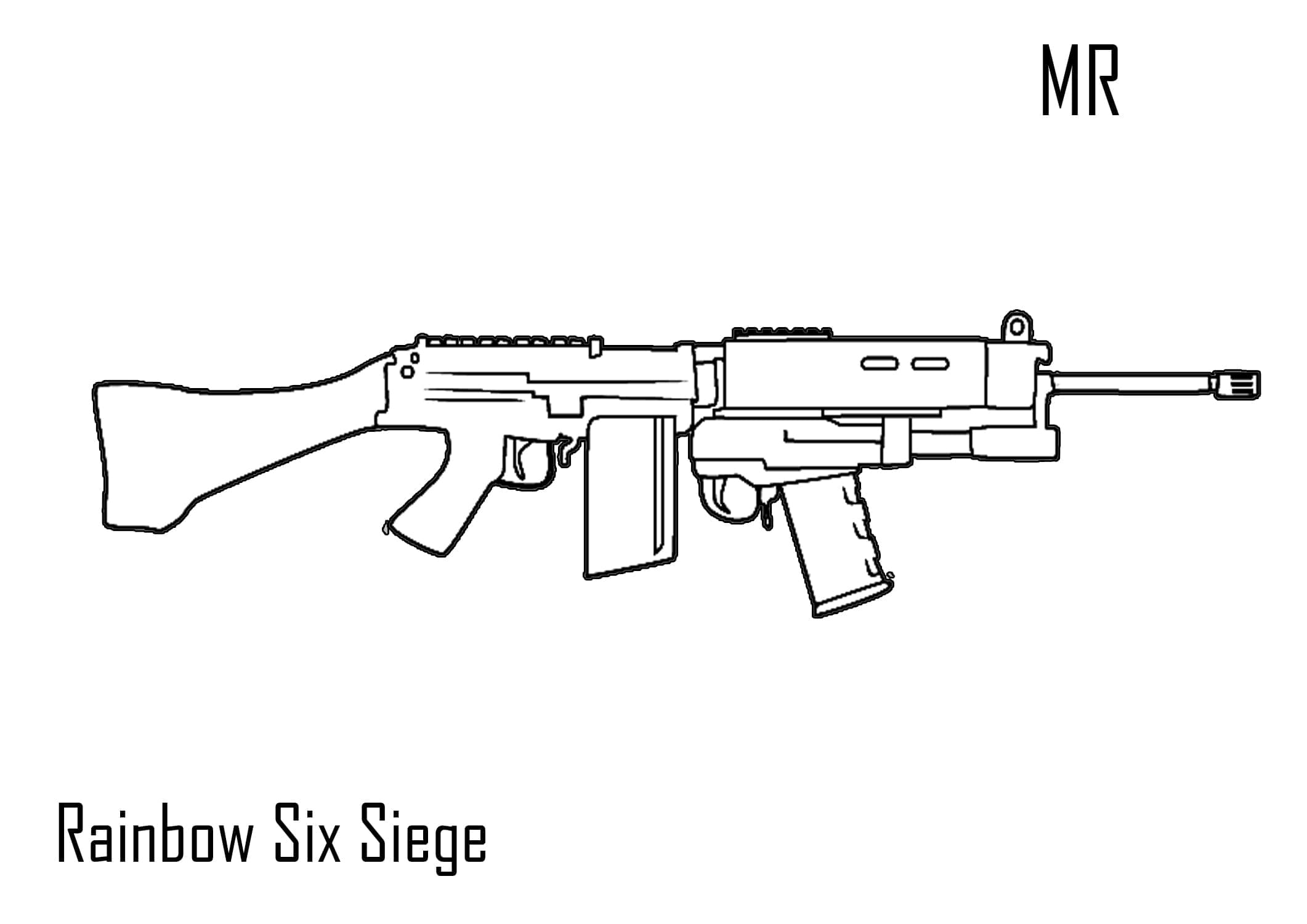 Mr gun coloring page