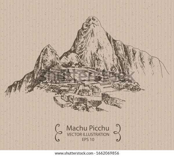 Machu picchu drawing images stock photos d objects vectors