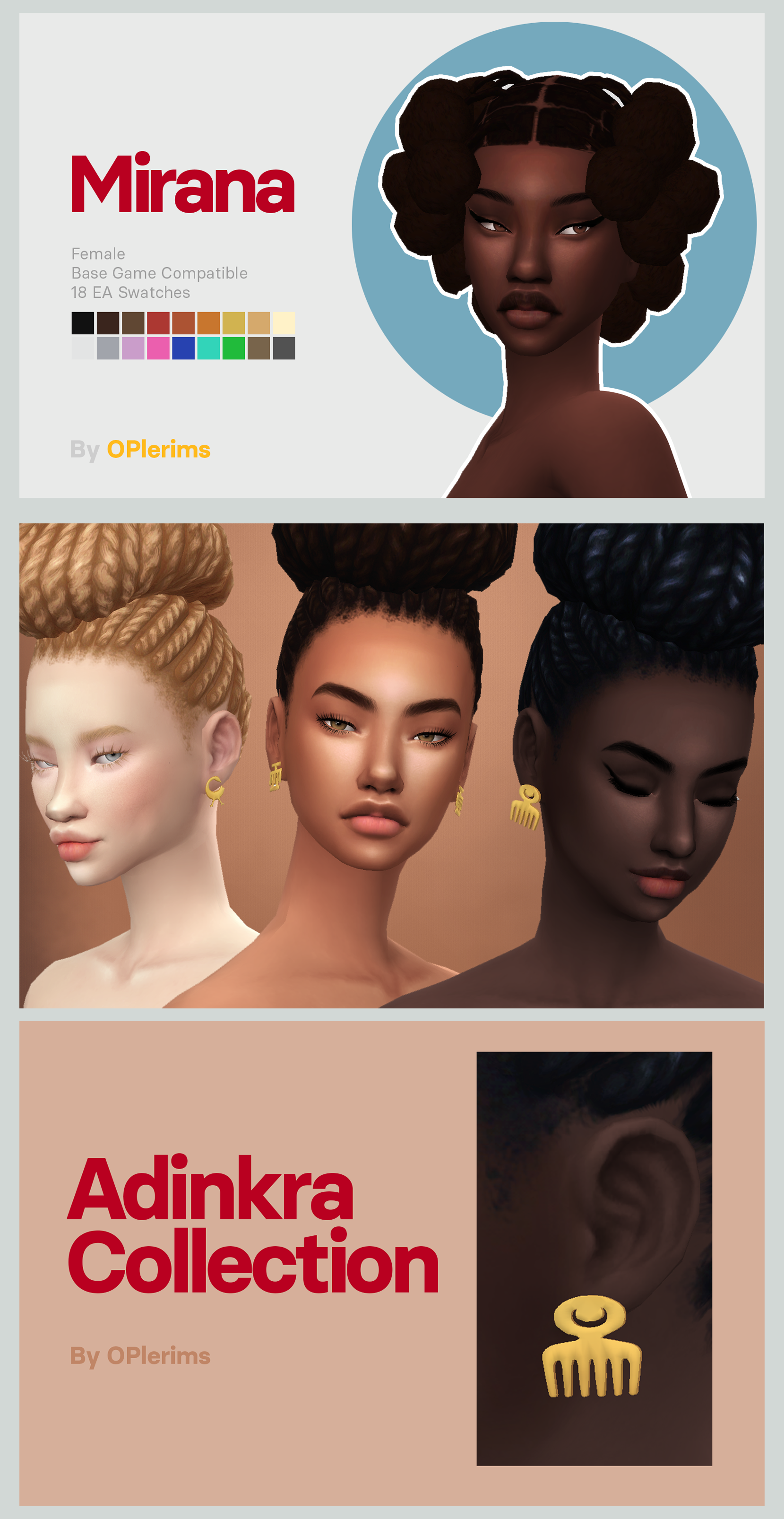 Hi guys im a new maxis match cc creator focused on african cultures to add more diversity to your games i wanted to promote my work because im new and i spend