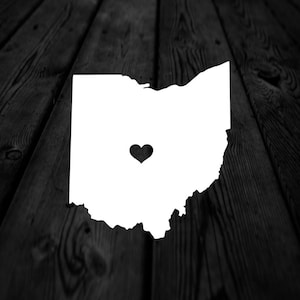 Ohio heart decal