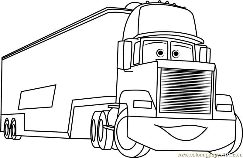 Mack coloring page for kids