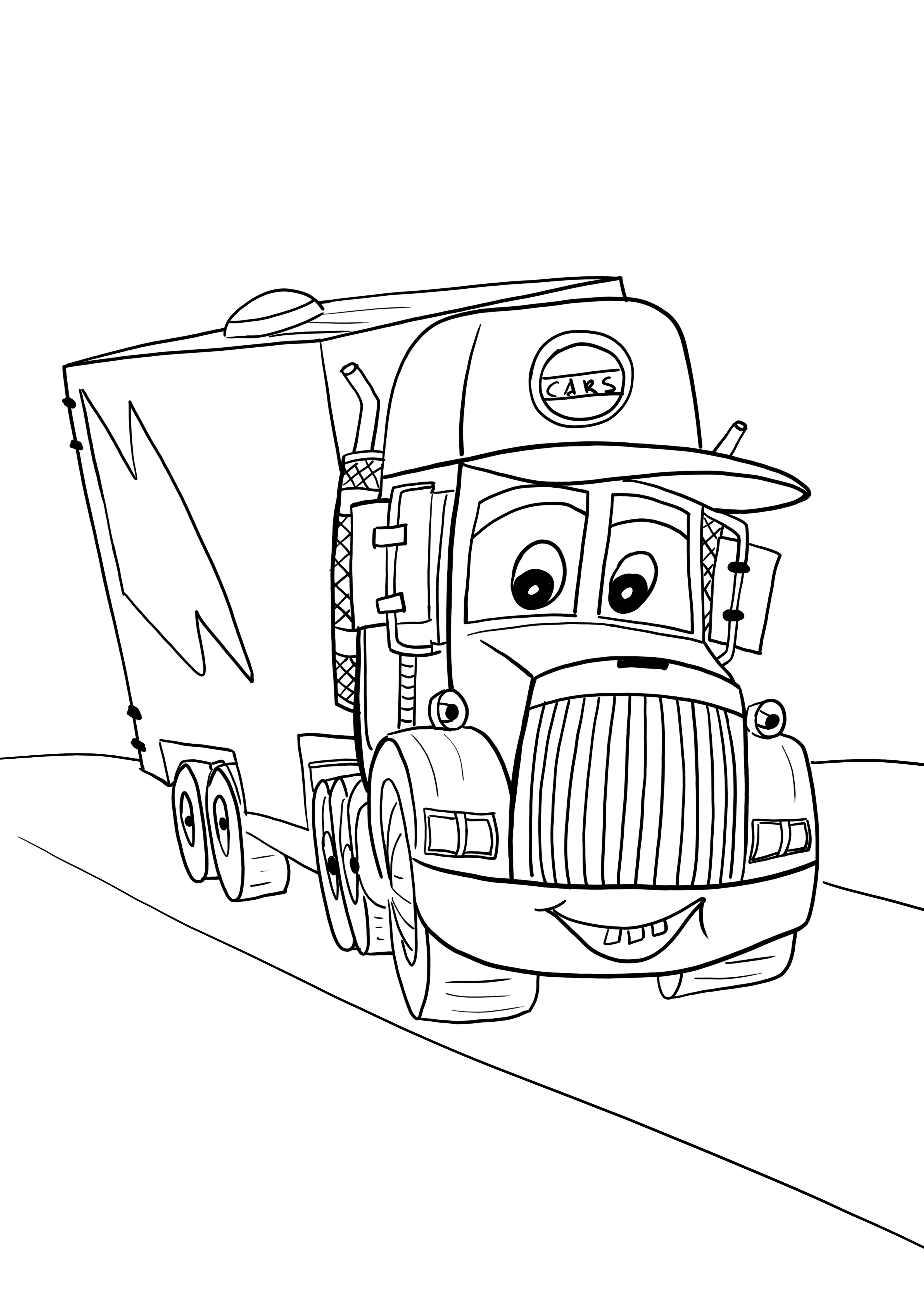 Mack disney truck free printable