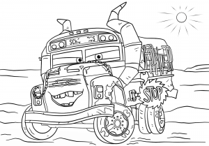 Cars coloring pages for kids mack truck