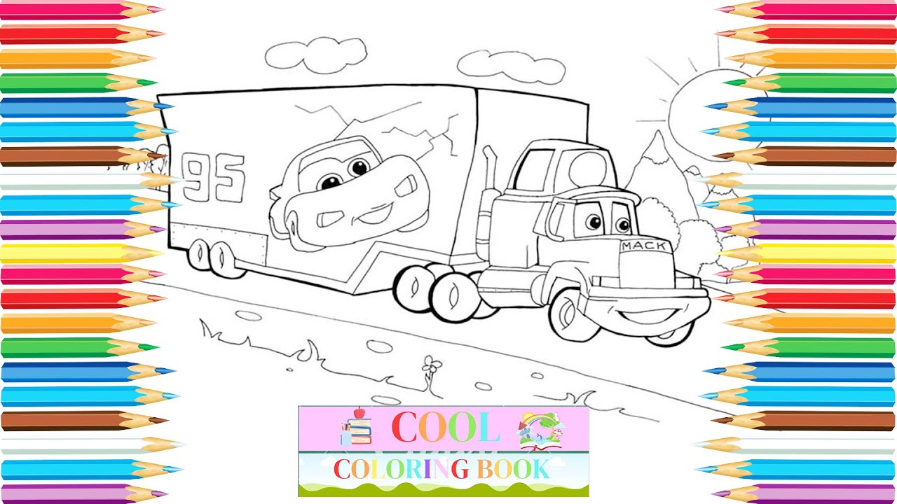 Ack truck characters coloring pages how to color cars ncs