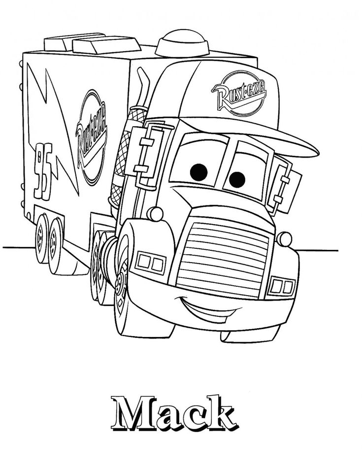 Cars mack coloring pages cars coloring pages monster truck coloring pages truck coloring pages