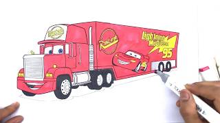 Disney pixar cars mack truck coloring pages coloring pages for kids coloring cars