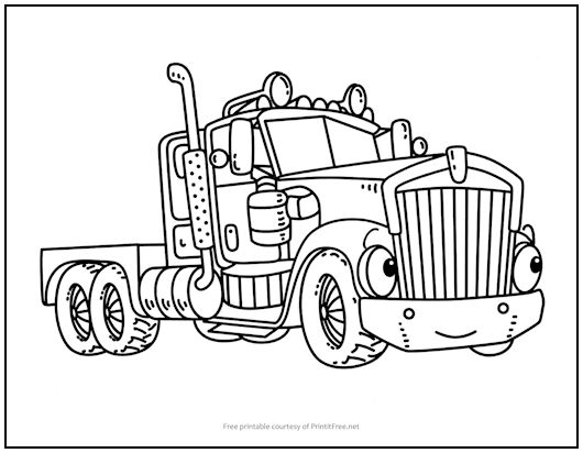 Mack truck coloring page print it free