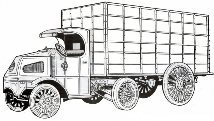 Old truck coloring pages