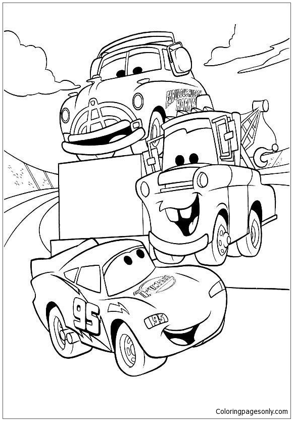 Disney cars mack coloring page