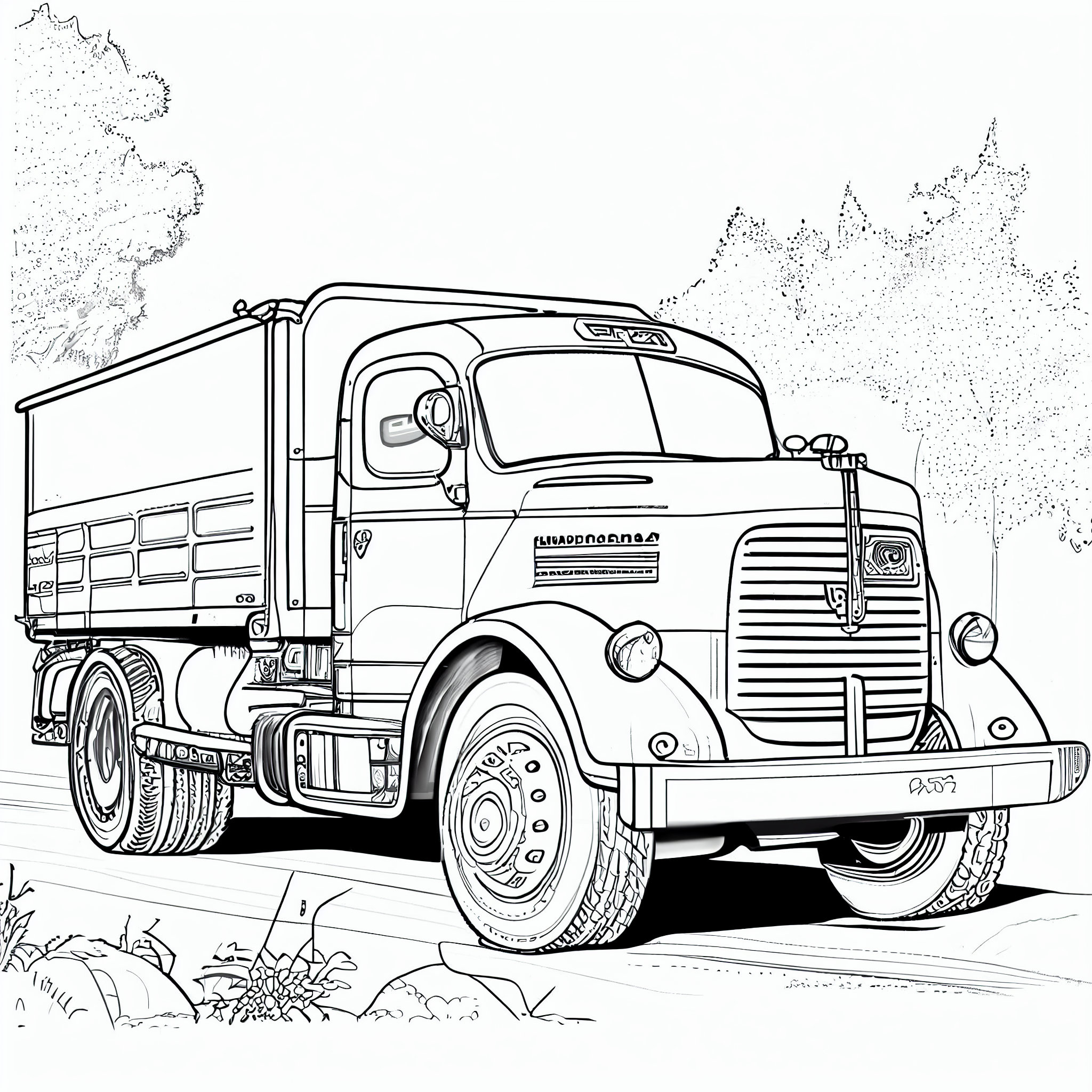 Trucks galore exciting coloring pages for kids pages instant download print paint