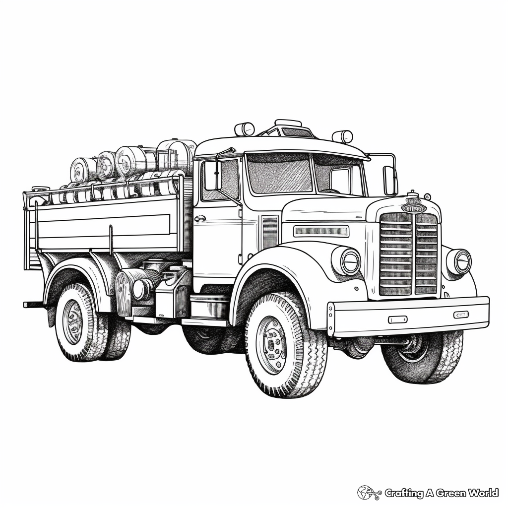 Old truck coloring pages